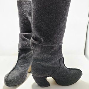 Fluevog Prepare Volunteer Grey Felt boot 7.5 - 8